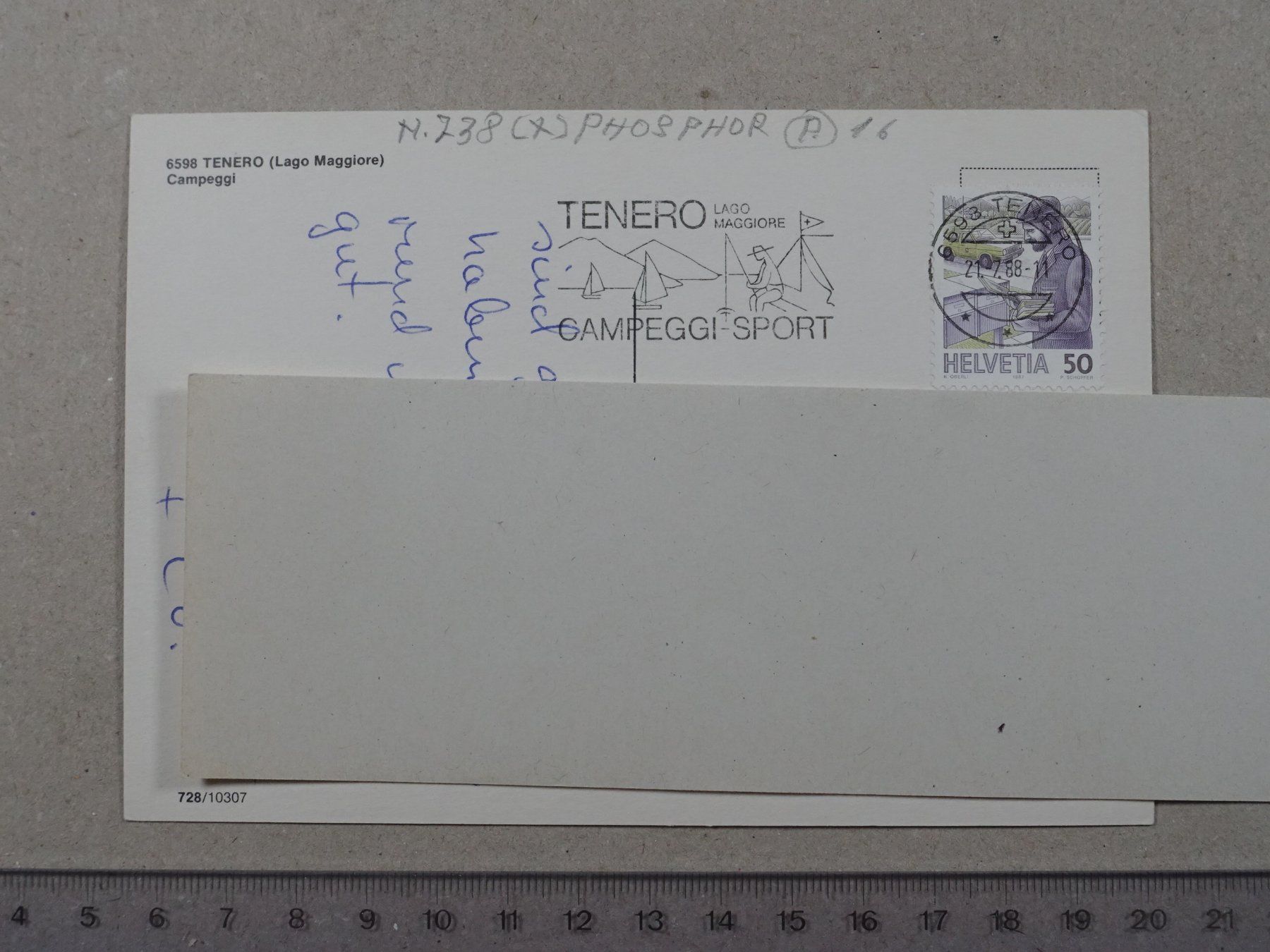 Ansichtskarten: Tenero, 1988, Campeggi – Gebraucht aus Lenzburg von fh1 1