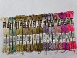 22x DMC Mouliné 117 Stickgarn Vintage 80er 90er