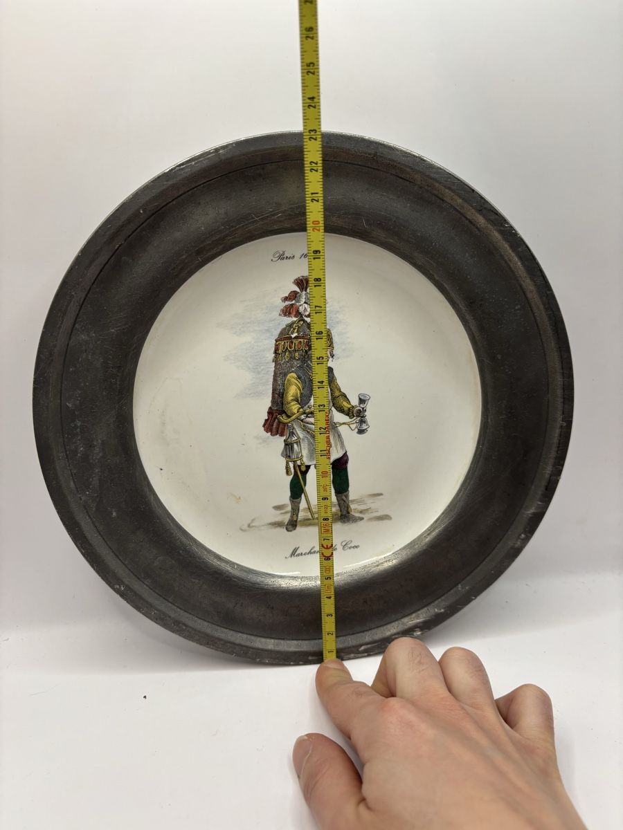 Piatti: Alter Militärteller 1865 Weinhändler – Usato da Genève venduto da sho_67qj 1