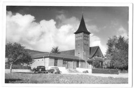 Egg Wallfahrtskirche mit alten Autos
