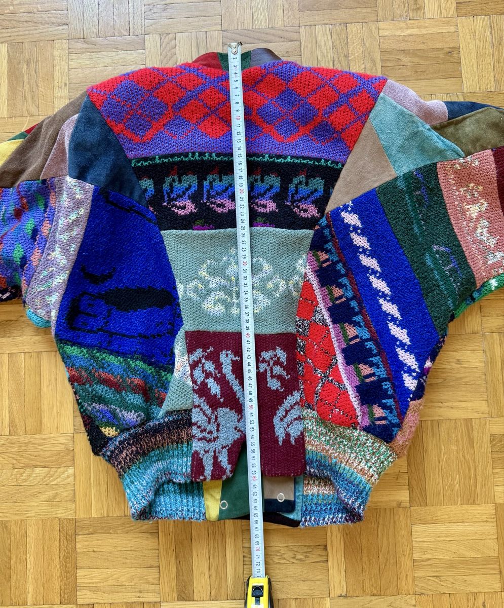 Jacken: VINTAGE 80s LEATHER & SUEDE & KNITTED PATCHWORK JACKET - M – Neu (gemäss Beschreibung) aus Lausanne von joltei 8