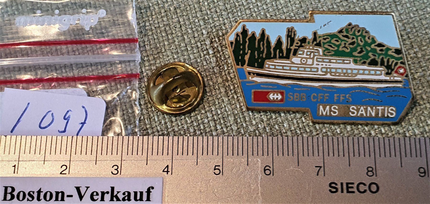 Placchette & Badge: I097 - Pin SBB CFF FFS Schiff MS Säntis – Usato da Reinach BL venduto da Boston-Verkauf 2