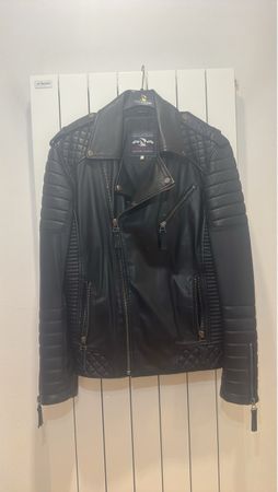 Veste en cuir véritable pour homme - Taille M, comme neuve