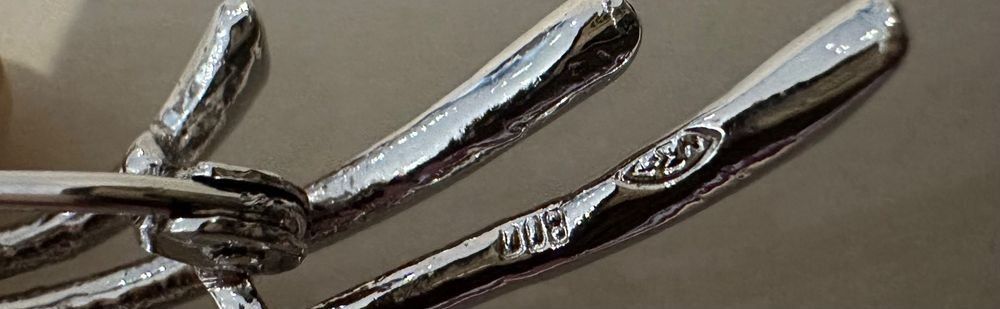 Spille & Fermagli: Art-Deco 800 Silber Brosche – Usato da Zürich venduto da Mr.Dachboden 1