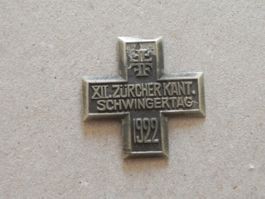 Abzeichen Zürcher Kantonal Schwingfest Schwingen ZH 1922