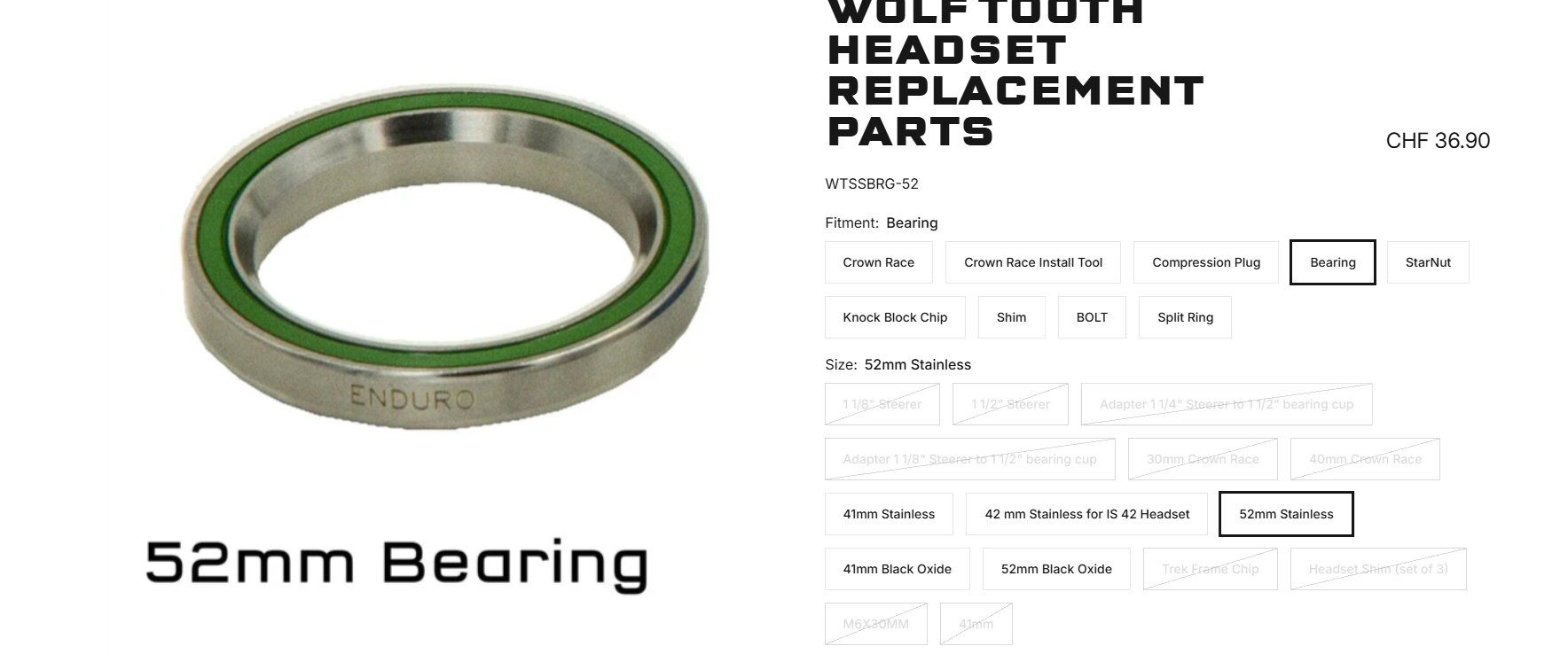 Cuscinetti a sfere: Enduro bearings stainless headset – Nuovo e nell'imballaggio originale da Einsiedeln venduto da Bikegeek 2
