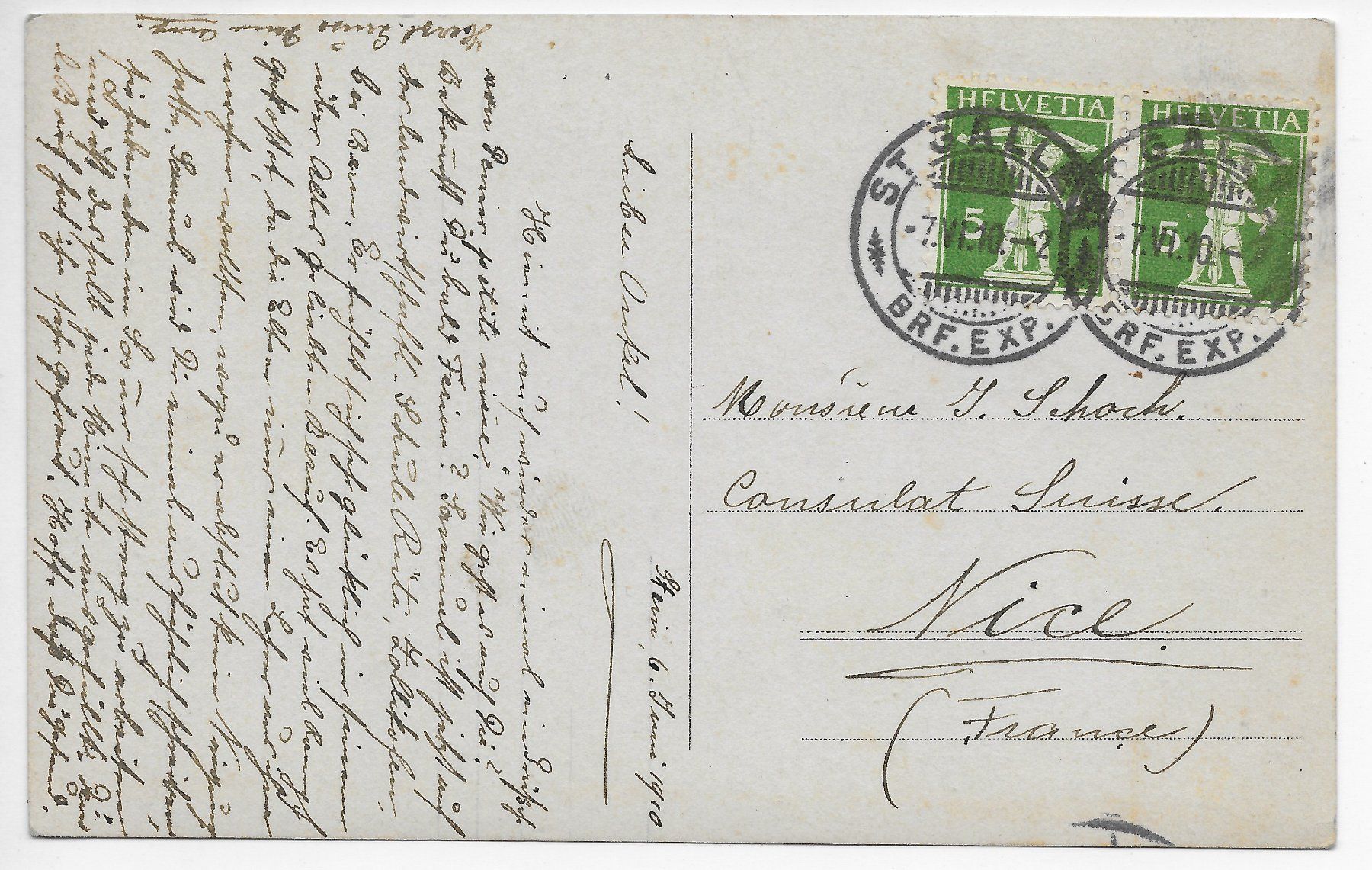 Cartoline postali: Bau des Sitterviaduct 10.02.1910 – Usato da Hefenhofen venduto da Richsalz 1