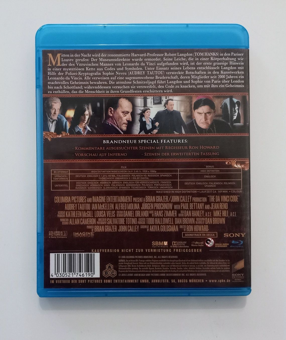 Alle DVDs: Da Vinci Code, Illuminati und Inferno, 3x Blu-Ray – Gebraucht aus Winterthur von  2