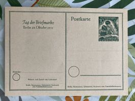 Postkarte Tag der Briefmarke Berlin 1951 ungelaufen