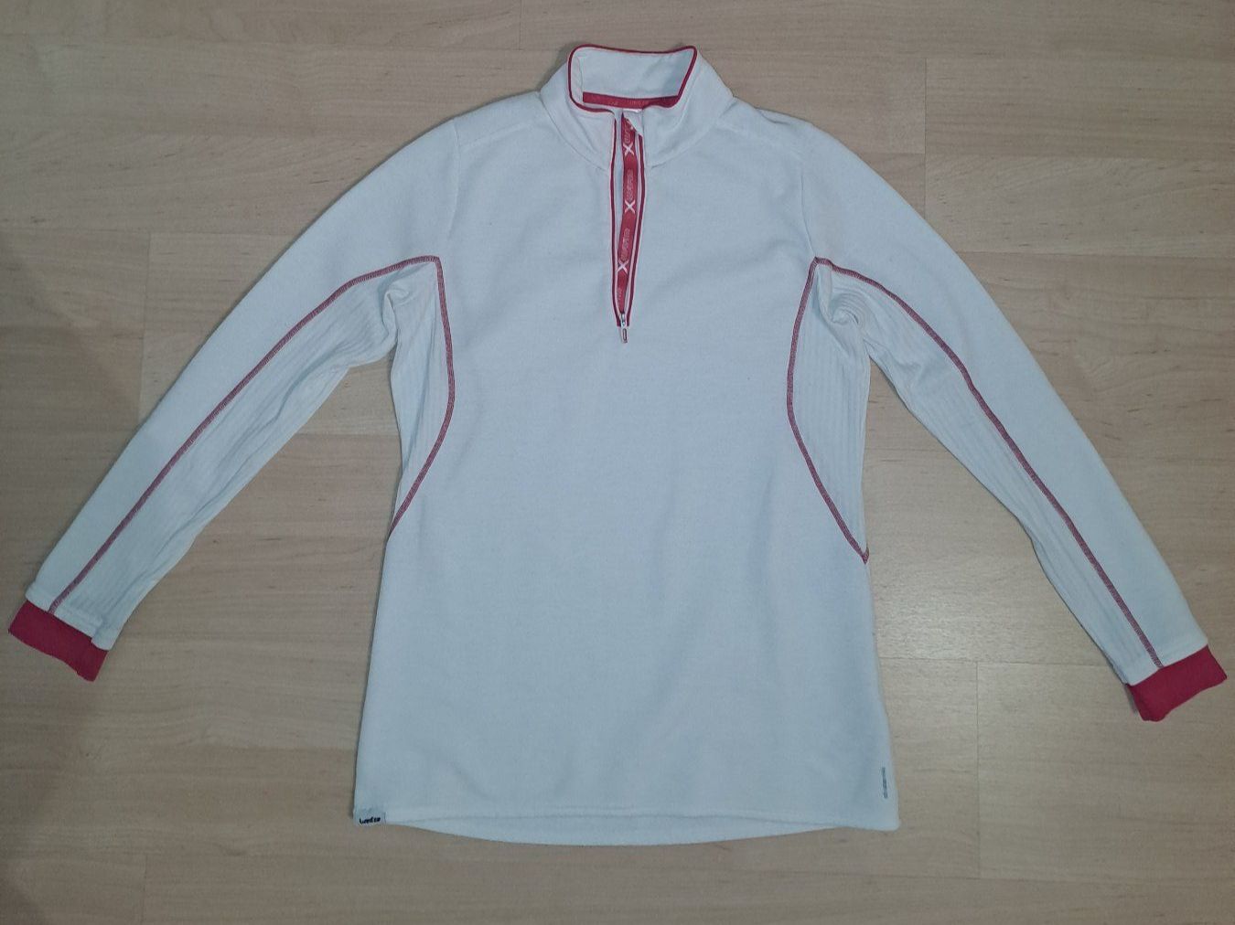 Pullover & Sweatshirts: Pull polaire chaud blanc et rose Wedze avec fermeture éclair – Gebraucht aus Denens von Chanchantevend