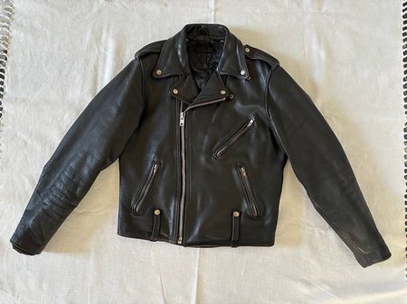 Veste Moto Cuir Vintage Harley Davidson Tailled M (40)