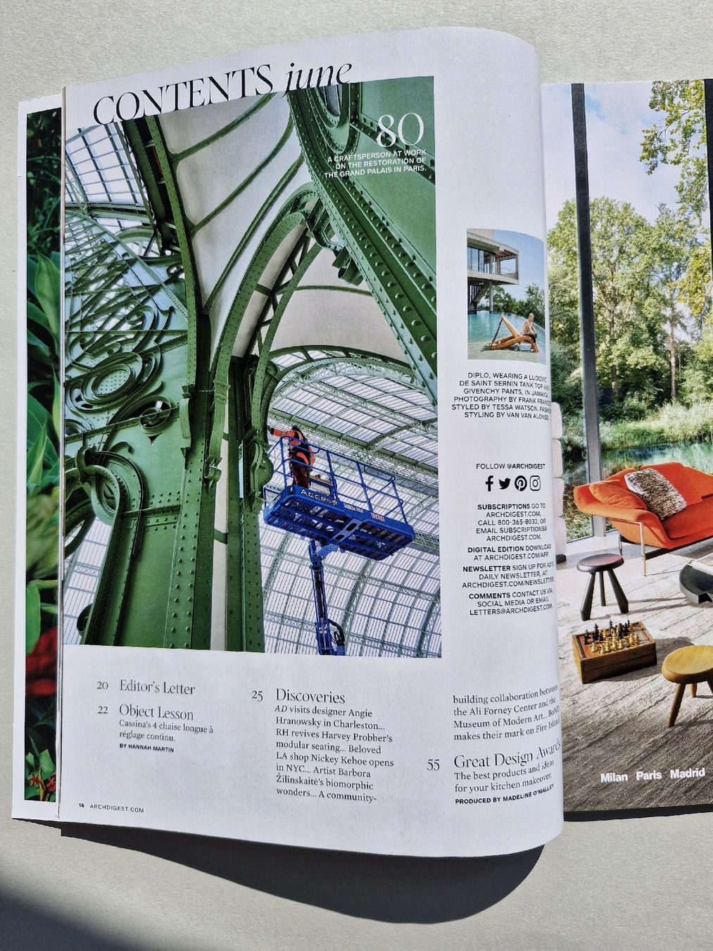 Riviste & Magazine: AD  Architectural Digest Juni 2024  US – Usato da Zürich venduto da Secretariat11 3