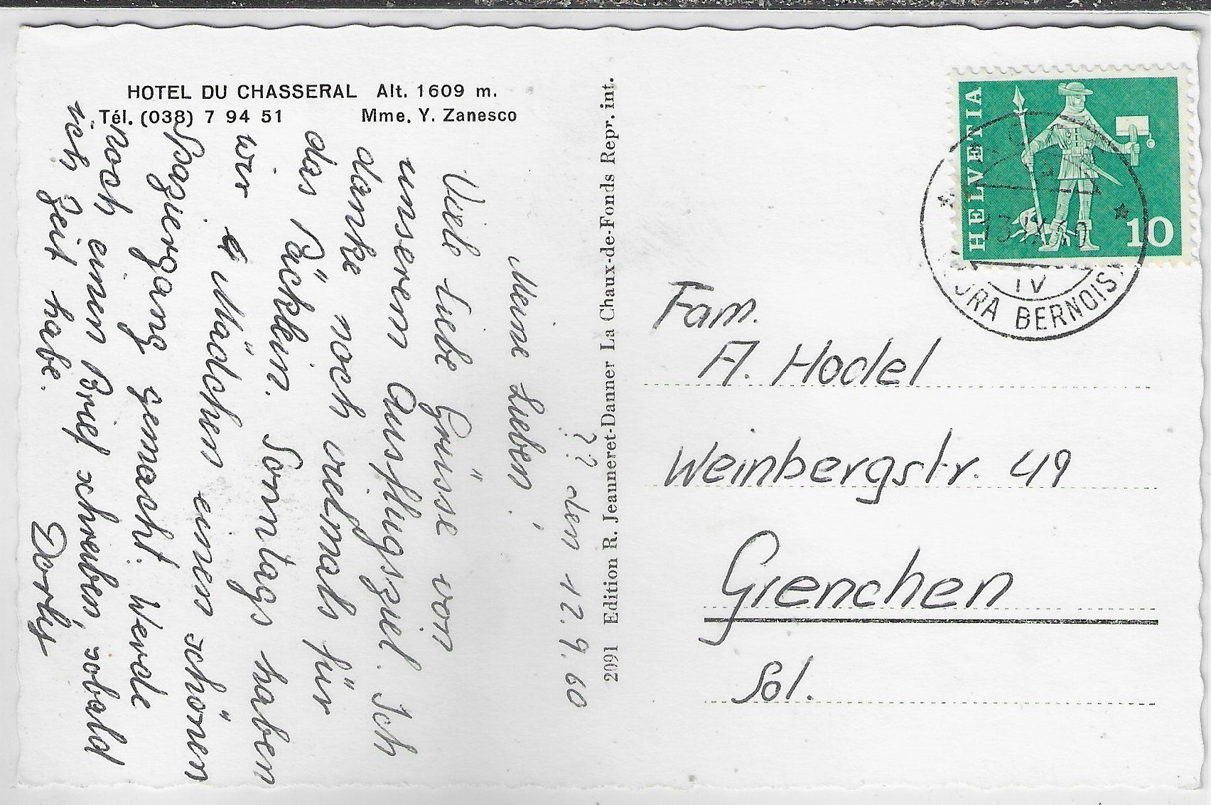 Cartoline postali: Chasseral - Multiview – Usato da Ettingen venduto da Kartenplanet 1