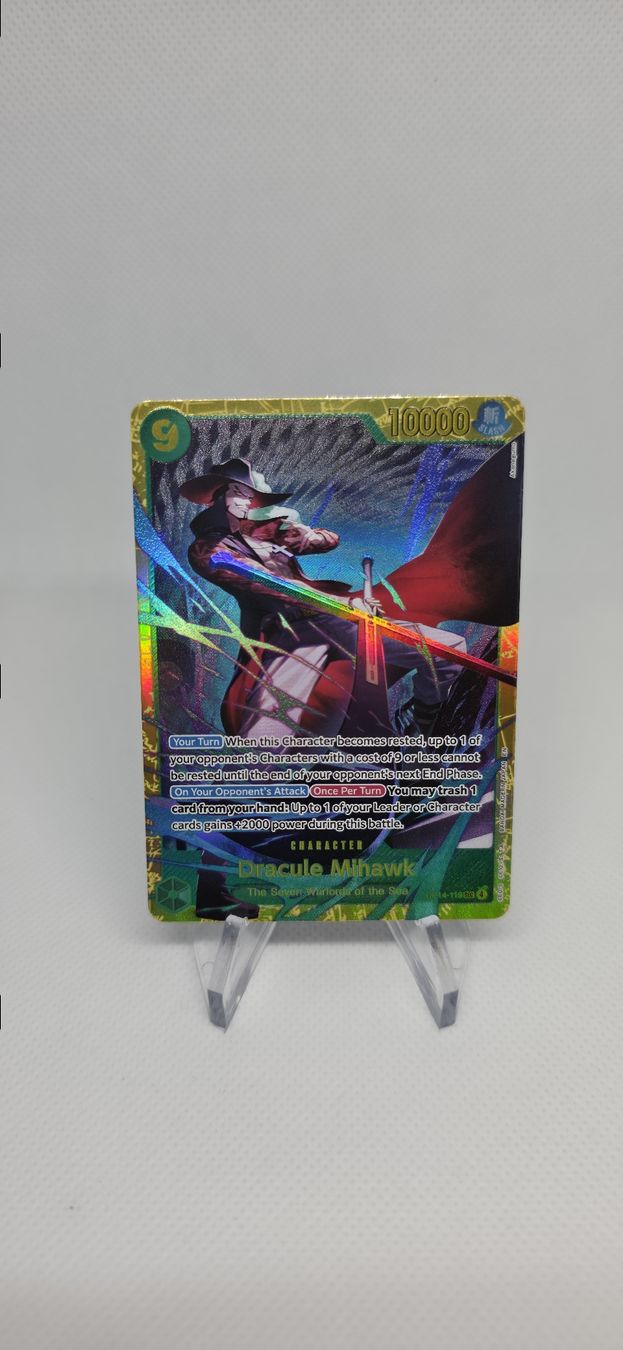 Bandai Sammelbilder & Trading cards: One Piece Card Game Dracula Mihawk OP14-119 SEC – Neu (gemäss Beschreibung) aus Sirnach von Halk_TCG