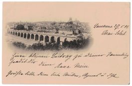 Lausanne, précurseur, vue générale, circulée 1897