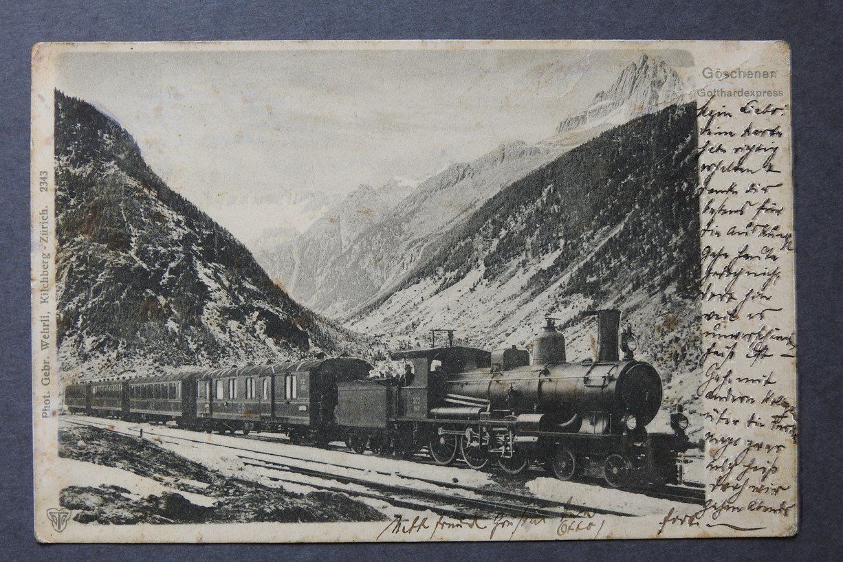 Cartoline postali: Göschenen Gotthardexpress 1901 – Usato da Rain venduto da 999-800-K