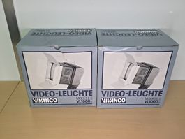2x Vivanco VL 1000 Videoleuchte | Studiobeleuchtung OVP