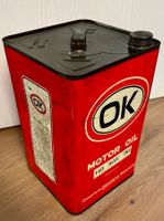 Alte grosse OK Motoren-Öl Blechdose Motorenöl Ölkanister