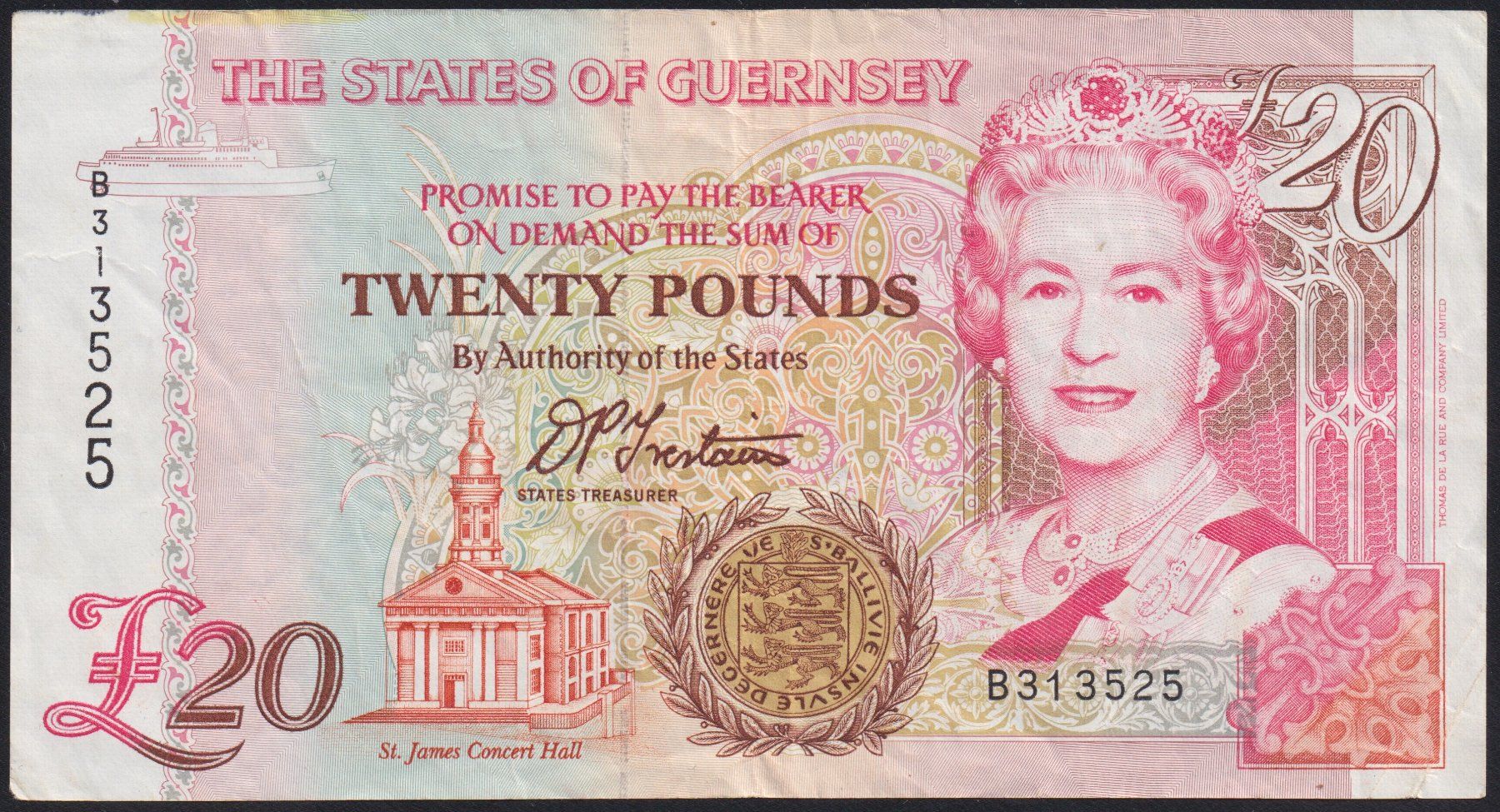 Banknoten: Guernsey 20 Pounds 1996 – Gebraucht aus Brugg AG von banknoten_muesli