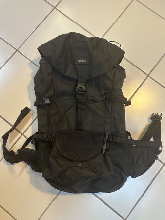 Forclaz travel hiking backpack rucksack 50L black walking