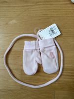Neue,rosa Baby Fäustlinge, Grösse 6M, mit Schlaufe
