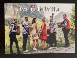 Original Autogrammkarte von Oesch's die Dritten! Top!