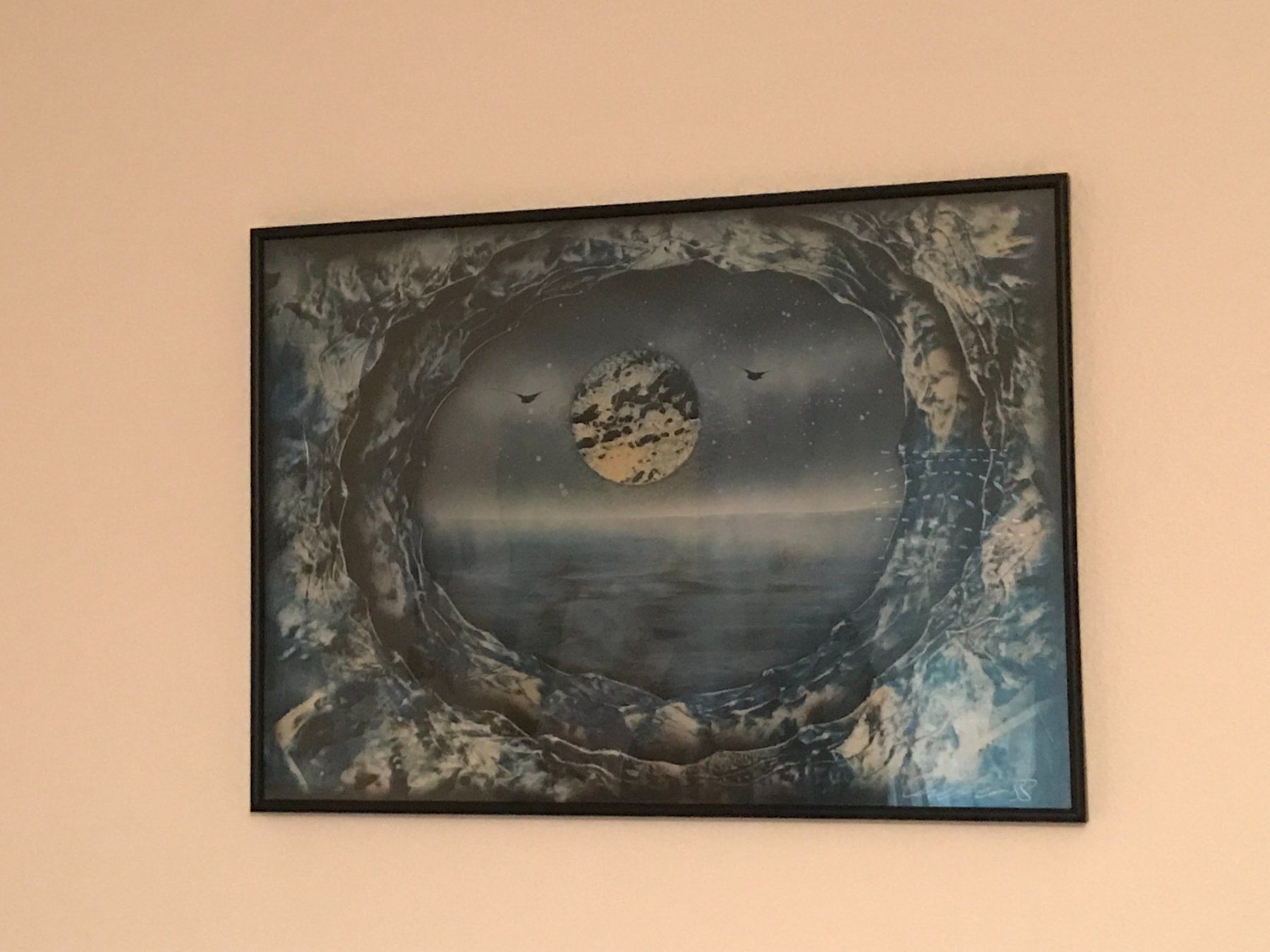Poster & Bilder: Bild Venus handgemalt, blau mit schwarzem Rahmen – Neu (gemäss Beschreibung) aus Urtenen-Schönbühl von framu07 6