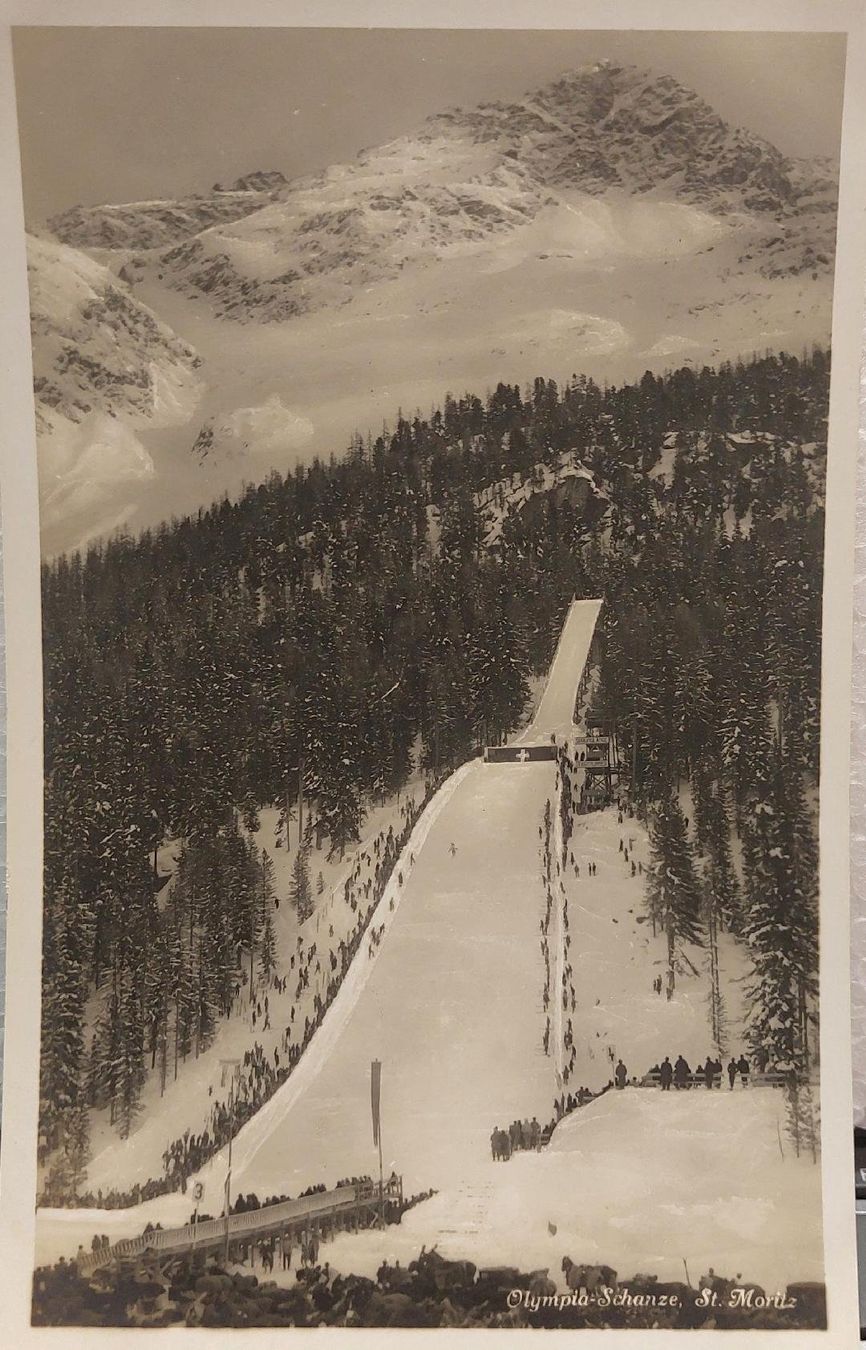 Cartoline postali: St. MORITZ - Olympia-Schanze – Usato da Delémont venduto da Domdom1