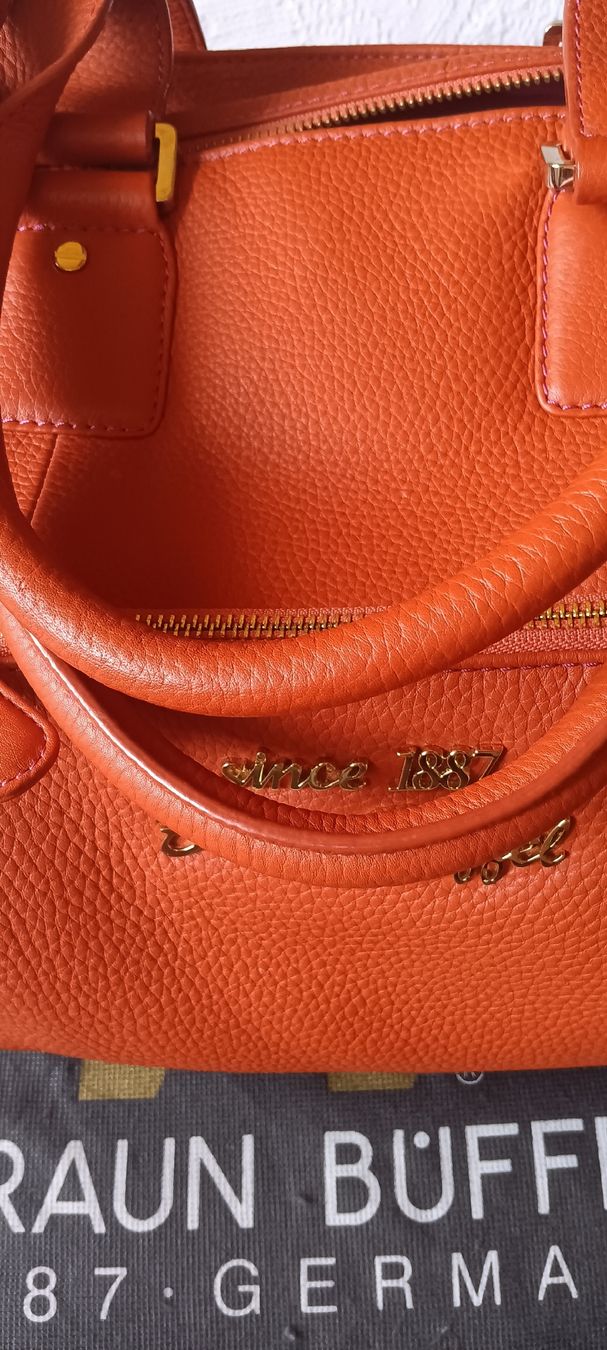 Taschen: BRAUN BÜFFEL, orange  Lederhandtasche. – Neu (gemäss Beschreibung) aus Maienfeld von Andyr44 9