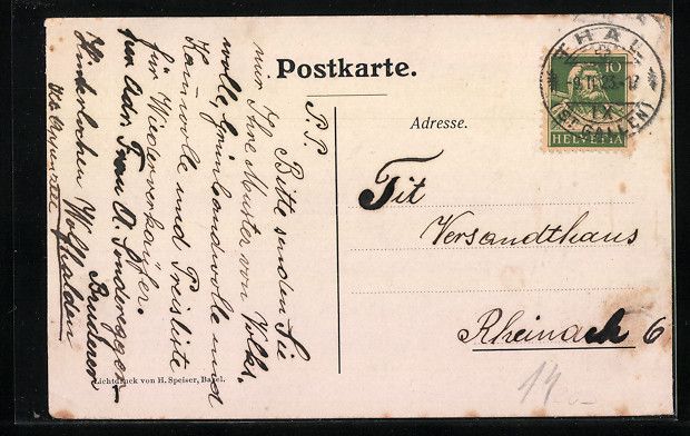 Cartoline postali: AK Döttingen, Teilansicht mit Kirche – Usato da Berlin venduto da bartko-reher 1