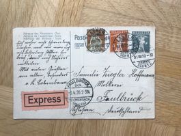 1920. Schöne Postkarte nach Faulbrück