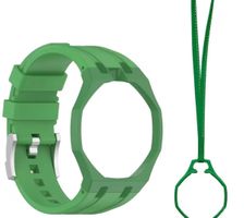 Set bracelet silicone vert+collier pr Royal Pop Green Eight