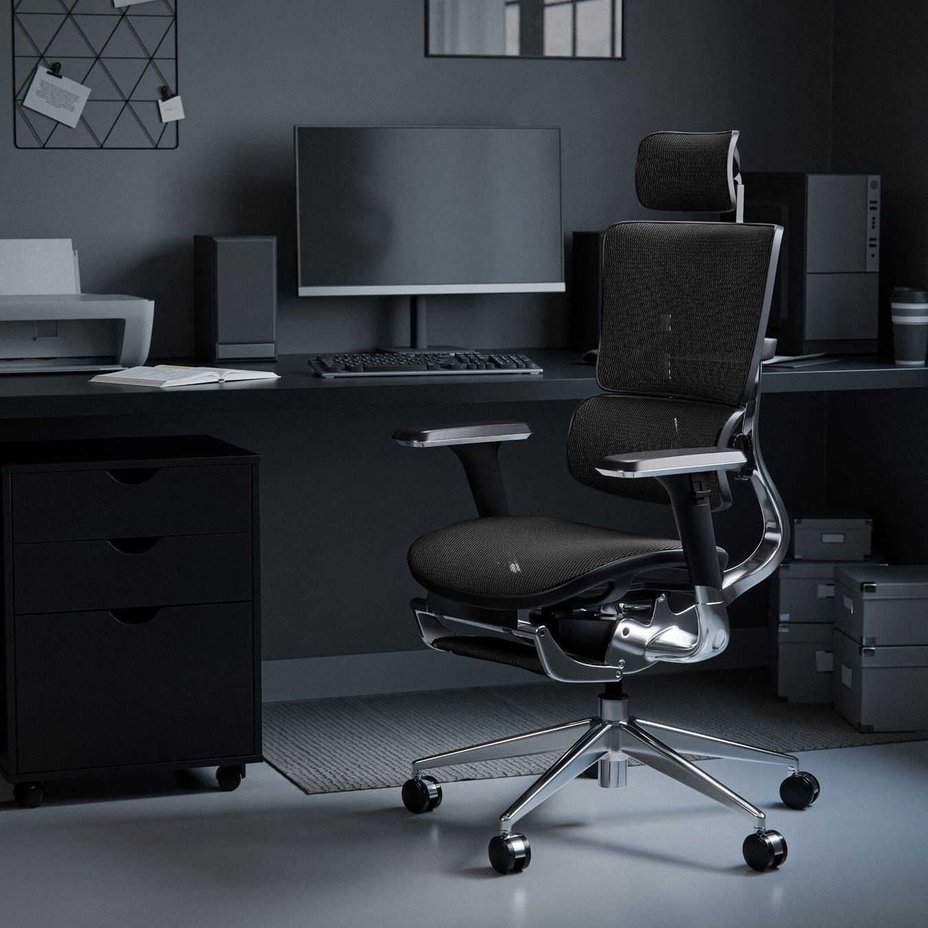Sedie: Ergonomischer Schreibtischstuhl V-Master - Schwarz – Nuovo e nell'imballaggio originale da Wallenwil venduto da toesstal-vertrieb 3