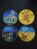 Lot de 4 dessous de verre motifs Vincent van Gogh bois