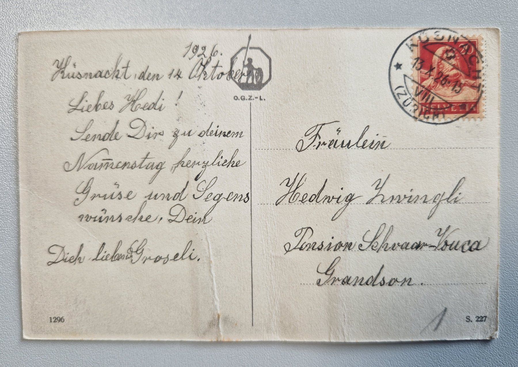 Cartoline postali: Rosenbouquet 1926 – Usato da Melchnau venduto da Arthurius 1