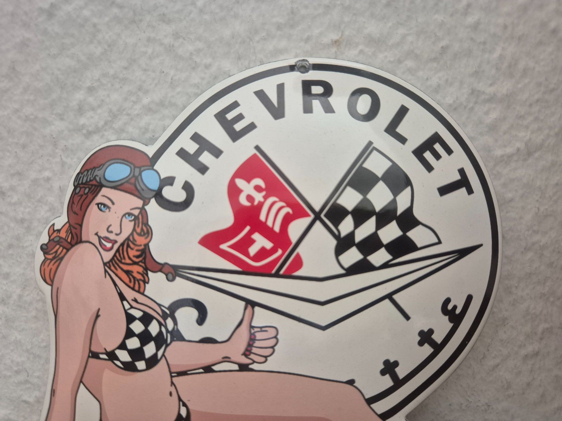 Chevrolet Schilder: Emailschild Corvette Chevrolet Service Logo Emaille Schild – Neu (gemäss Beschreibung) aus Schaffhausen von pfanis09 1