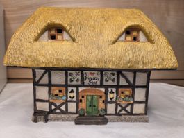 Lichthäuschen Lindenhof Fachwerkhaus, Porzellan Handarbeit