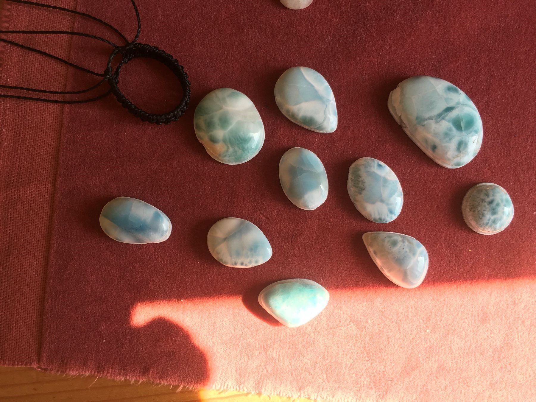 Catenine: Kette aus Makramee und Larimar / Sale – Nuovo e nell'imballaggio originale da Zürich venduto da MEVAS-Schmuck 4