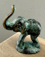 Kleine alte Messing / Bronze ? Figur ELEFANT Gluttöter 50er