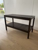 IKEA Badezimmerbank aus Massivholz – dunkelbraun