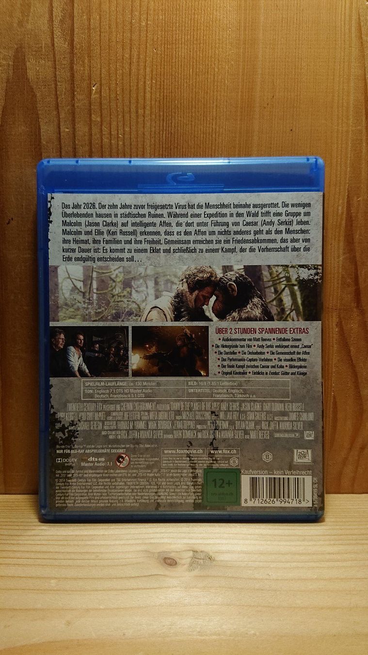Tutti i DVDs: PLANET DER AFFEN REVOLUTION Blu-Ray – Usato da Wilderswil venduto da Exebub 1