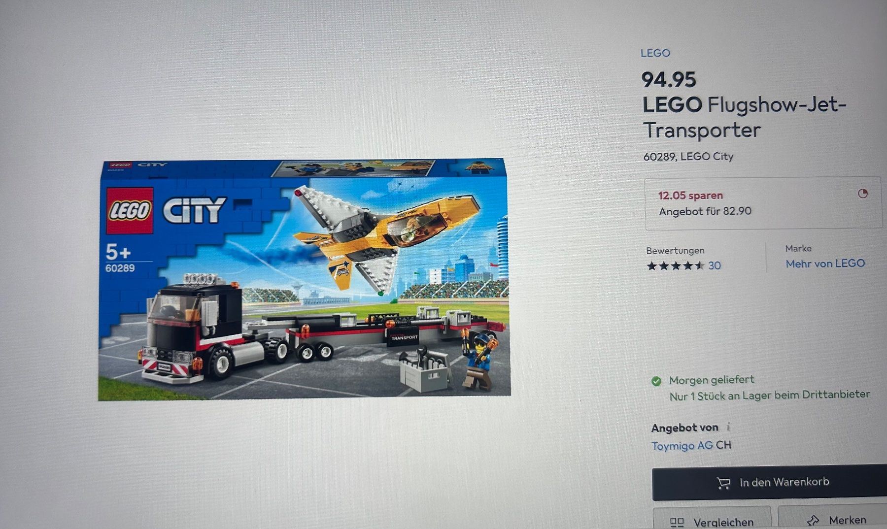 Lego Giocattoli: Lego set Flugshow jet Transporter – Usato da Zürich venduto da Hossi66 1