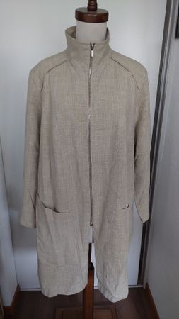Sommerlicher Leinenmantel, beige, Grösse 42 Top Zustand