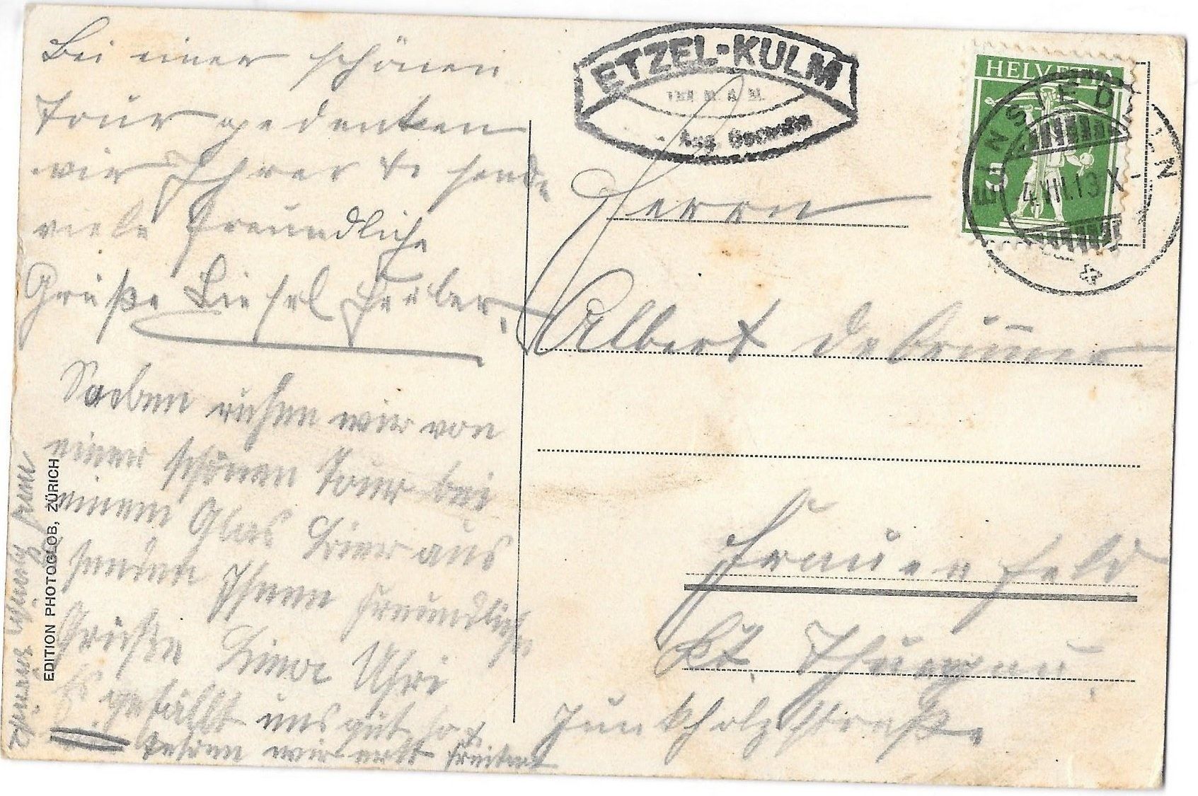 Cartoline postali: Feusisberg Etzel-Kulm Gasthaus – Usato da Olten venduto da clotaldi 1