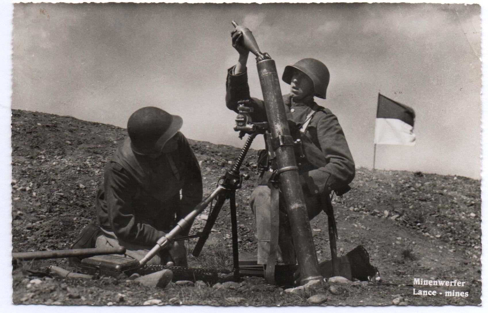 Cartoline postali: MILITÄR Minenwerfer – Usato da Jona venduto da philajona
