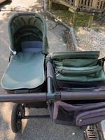 Kinderwagen Geschwisterwagen gebraucht dunkelgrün braun