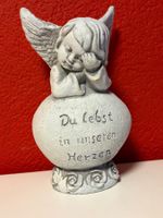 Engel-Figur mit Spruch -aus Beton liebevolle Dekoration