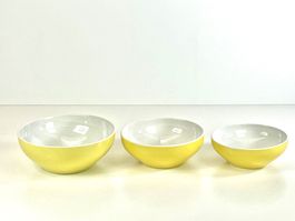 RÖSSLER Schüssel-Set 3-teilig Gelb Schweiz Retro 1960er