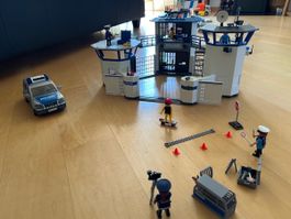 Playmobil Police Station w/ Car & Figures - Great Condition!