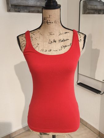 Rotes Janina Stretch Top, Grösse 36 – Basic für Alltag!
